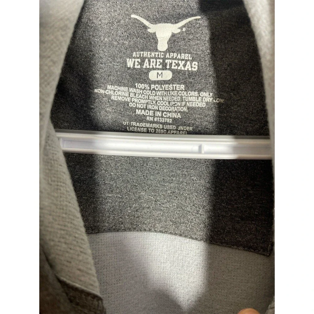 Authentic Apparel Texas‎ Longhorn Gray Hoodie Unisex Adult Size Medium